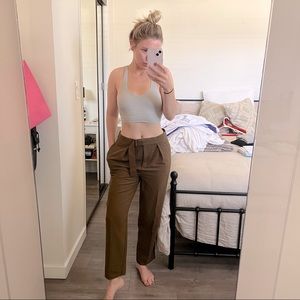 TOPSHOP Olive Green Trousers